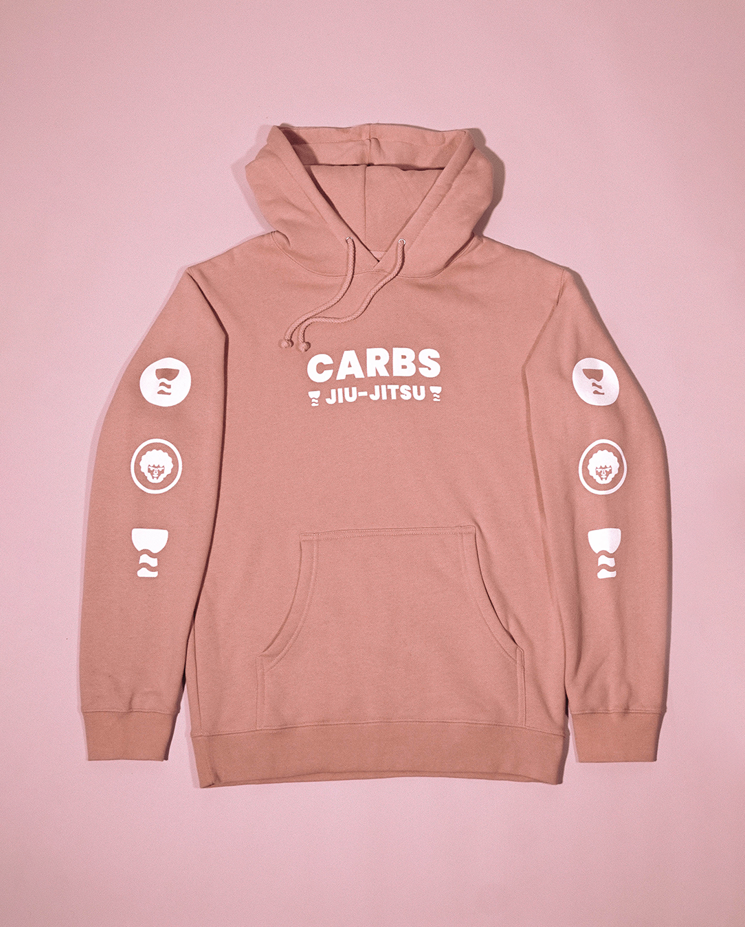 Carbs Jiu-Jitsu Hoodie - Salmon Pink